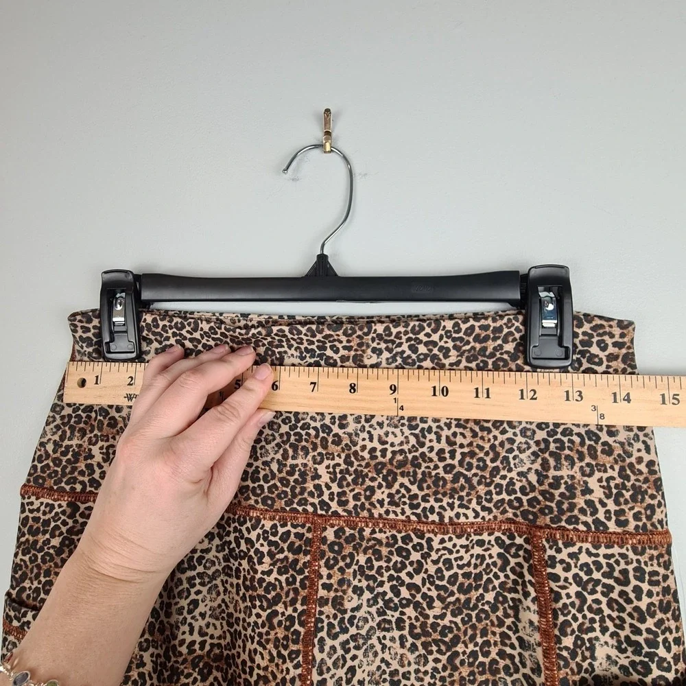 Scorpio Sol High Waist Cheetah Print Soft Leggings Large‎ Tapered Leg Pocket - Picture 3 of 9
